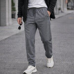AND1 Gray Cargo Sweatpants‎ Straight Leg Zip Ankle Sport Mens M